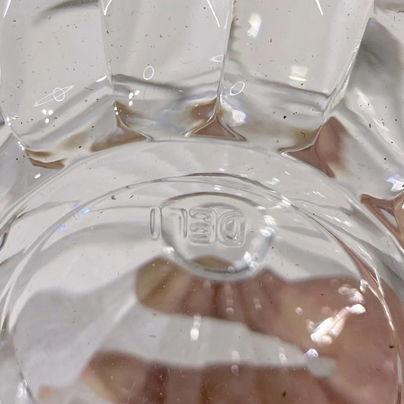 Vintage Deli Qing Ping Guo Green Apple Clear  Glass Trinket Dish & Lid - Picture 14 of 16